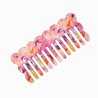 Multicolored Scalloped Hair Comb