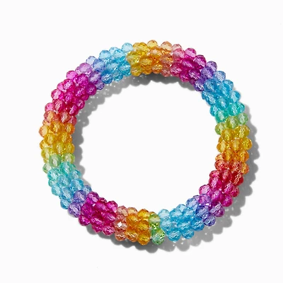 Claire's Club Rainbow Textured Stretch Bracelet
