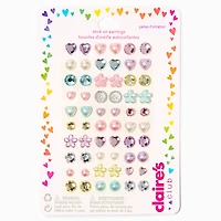 Claire's Club Pastel Stick On Earrings - 30 Pack
