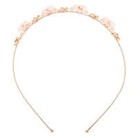Rose Gold Frosted Pink Floral Headband