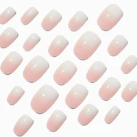 French Tip Ombré Medium Oval Vegan Faux Nail Set - 24 Pack