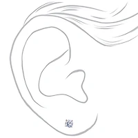 Rose Gold-tone Cubic Zirconia 4mm Round Stud Earrings