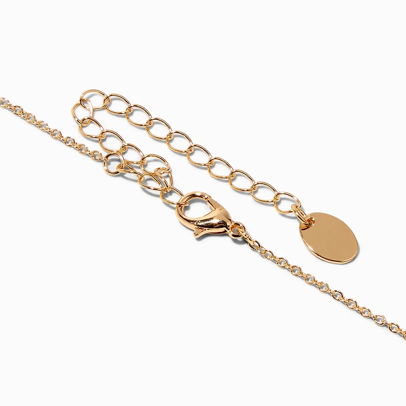 Gold-tone Heart Stackable Pendant Necklace