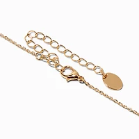 Gold-tone Heart Stackable Pendant Necklace