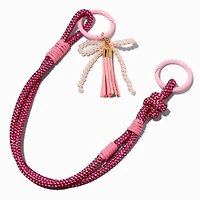 Pink Rhinestone Bow Bag Charm