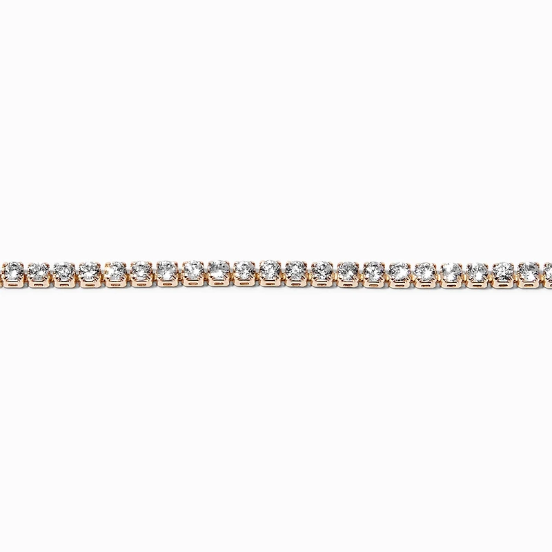 Rose Gold-tone Cubic Zirconia Tennis Bracelet
