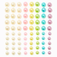 Pastel Rainbow Assorted Crystal Hair Gems - 80 Pack