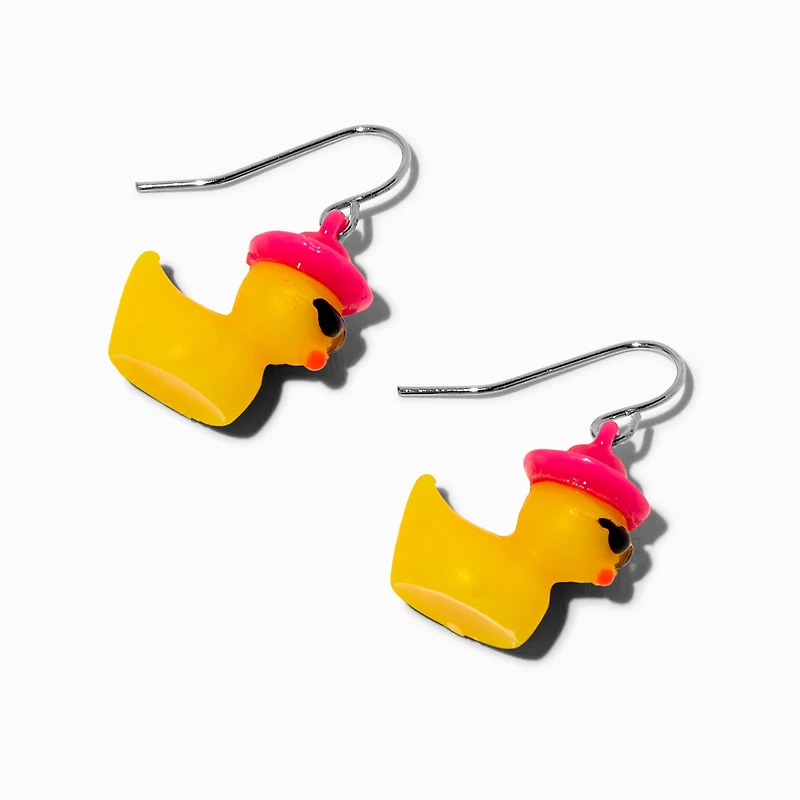 Glow in the Dark Yeehaw Rubber Duck Drop Earrings