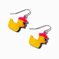 Glow in the Dark Yeehaw Rubber Duck Drop Earrings