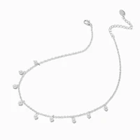 White Pearl Confetti Charm Necklace 