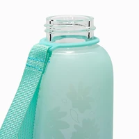 Green & Purple Ombré Floral Water Bottle