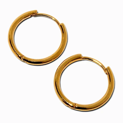 C LUXE by Claire's 18kt Gold Plated 20mm Clicker Hoop Earrings