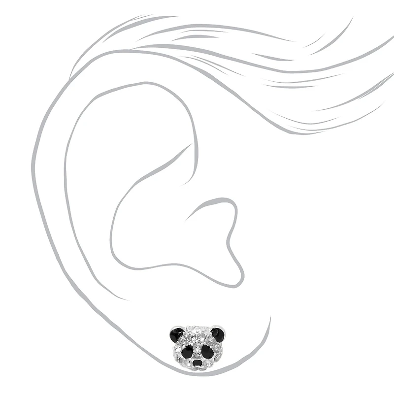 Panda Crystal Stud Earrings