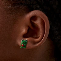 Fuzzy Frog Stud Earrings