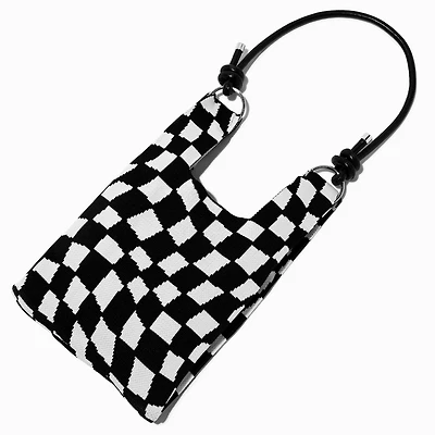 Black & White Checkered Tote Bag