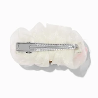 Claire's Club Rose Tulle Hair Clip