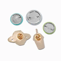 Coffee Shop Round Button & Pin Set - 5 Pack