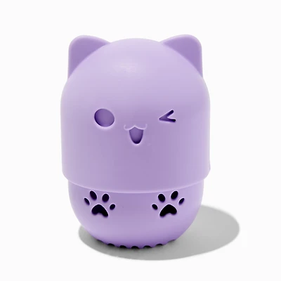 Purple Cat Makeup Sponge Case