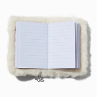 White Furry Mini Journal Notebook