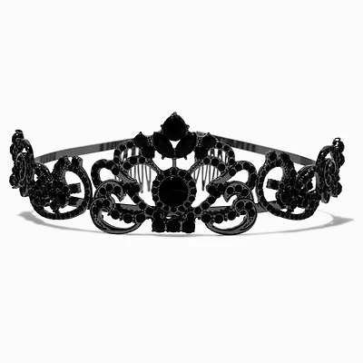 Halloween Black Gemstone Metal Crown