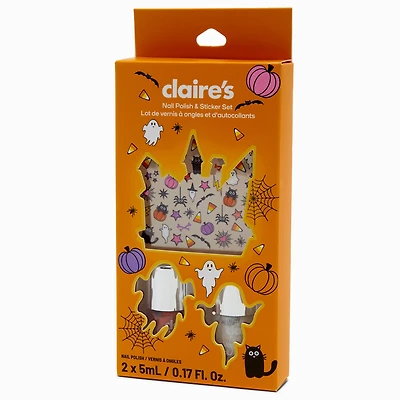 Halloween Haunted House Nail Polish & Sticker Set