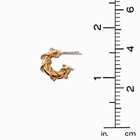 Gold-tone Fancy Textured Earrings Set - 6 Pack