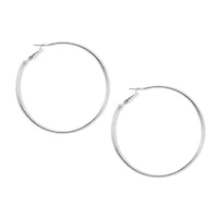 Silver-tone 60mm Hoop Earrings