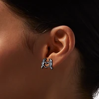 Skeleton Hand Heart Halloween Stud Earrings
