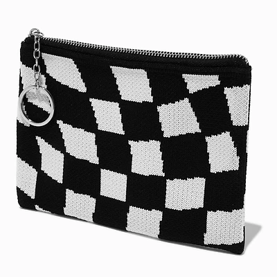 Black & White Checkerboard Catchall Clutch