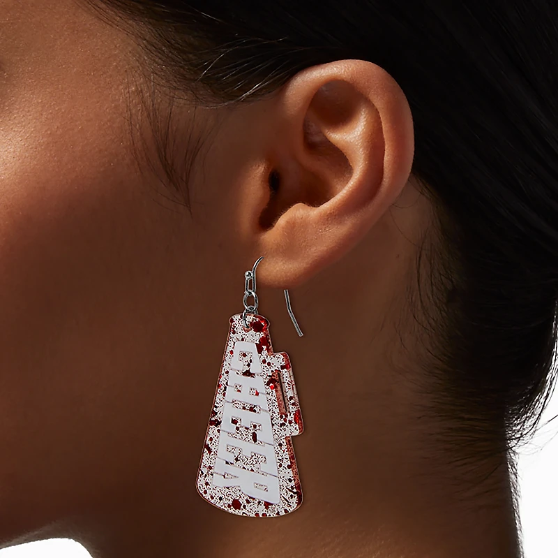 Cheer Megaphone Drop Earrings