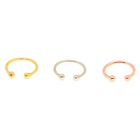 Mixed Metal Faux Hoop Nose Rings - 3 Pack