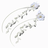 White Flower Hair Clips - 2 Pack