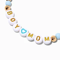 "Boy Mom" Beaded Stretch Bracelet