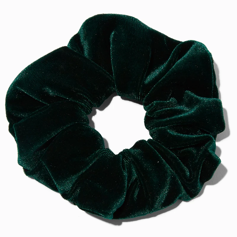 Dark Green Velvet Hair Scrunchie