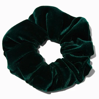 Dark Green Velvet Hair Scrunchie