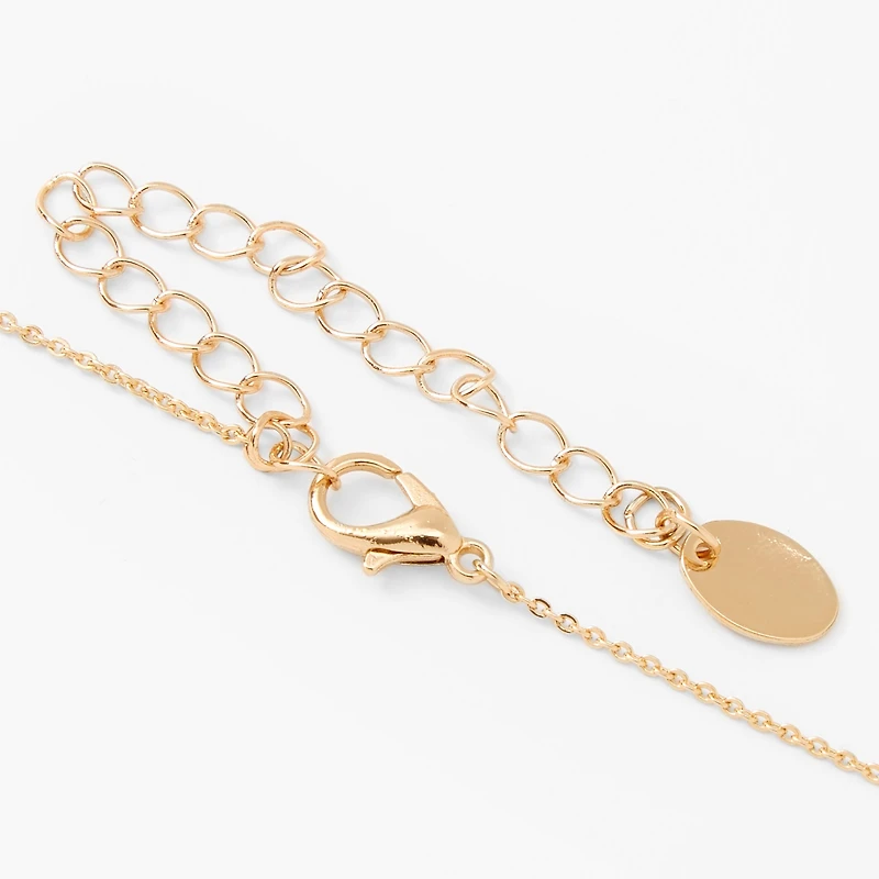 Gold-tone 3D Butterfly Pendant Necklace
