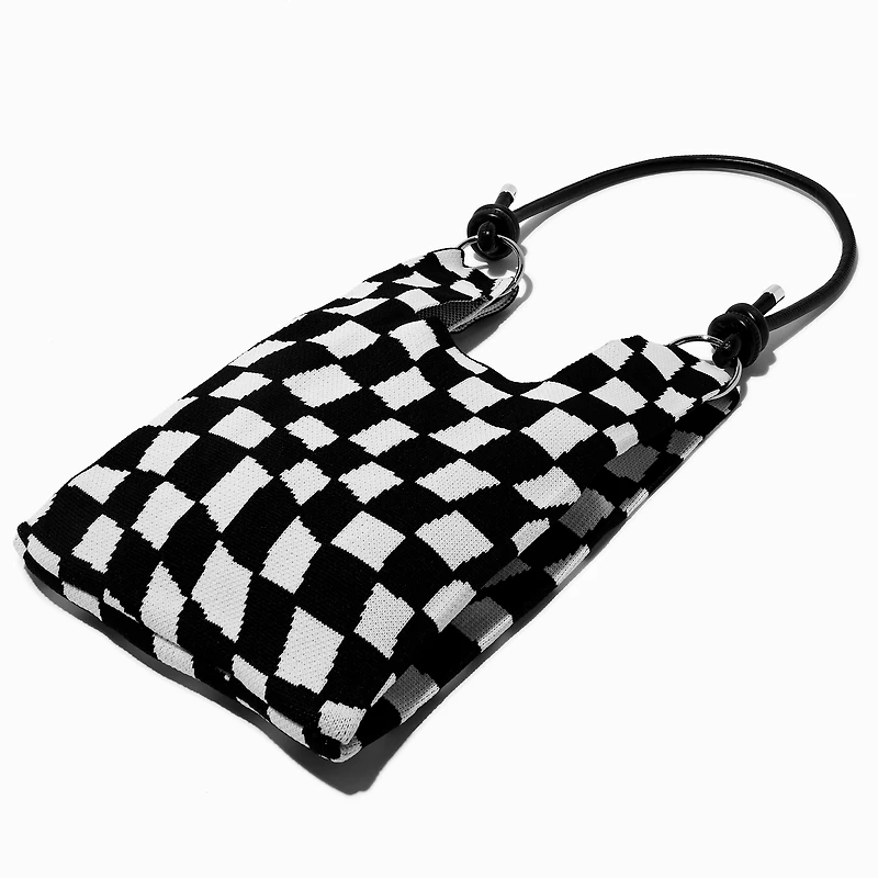 Black & White Checkered Tote Bag