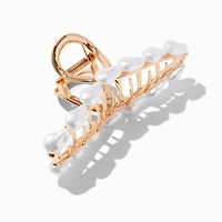 Gold Pearl Loop Hair Claw