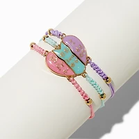Best Friends Glow in the Dark Pastel Split Heart Bracelet Set - 3 Pack