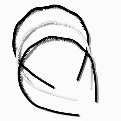 Black & White Zigzag Headbands - 3 Pack