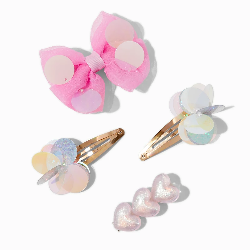 Claire's Club Paillette Mixed Hair Clips Set