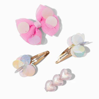 Claire's Club Paillette Mixed Hair Clips Set