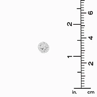 Silver-tone Cubic Zirconia Halo Studs Earrings - 3 Pack