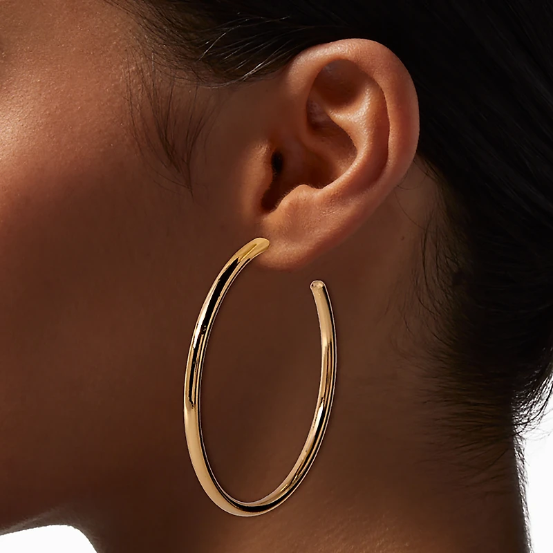 Gold-tone Oversized 70mm Hoop Earrings