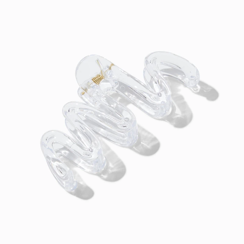 Clear Medium Zig Zag Hair Claw