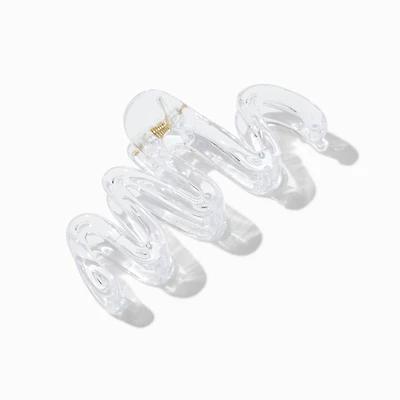 Clear Medium Zig Zag Hair Claw