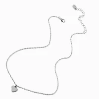 Silver-tone Heart Pendant Necklace