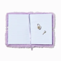 Bling Star Purple Furry Lock Diary