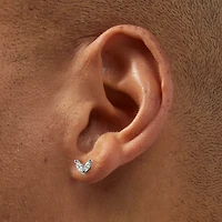 Silver-tone Cubic Zirconia Stud Earrings - 3 Pack 