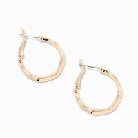 Gold-tone 25mm Molten Hoop Earrings